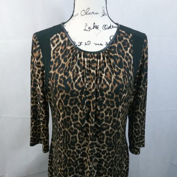 Chico's Animal Annie Leopard Print Dress 1 - Picture 3 of 9